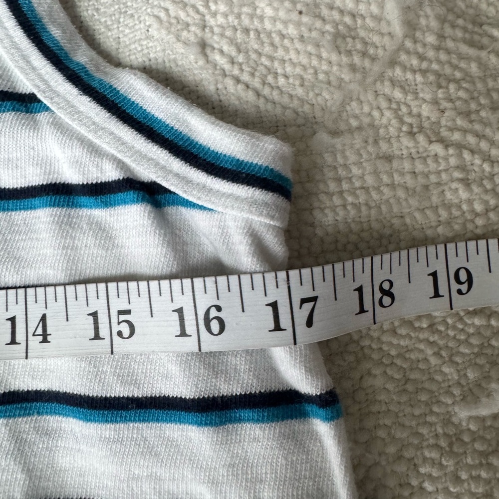 🌼5 For $25🌼 LOFT Navy and White Striped Tank Top Size M - Picture 4 of 8